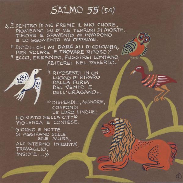 Salmo 55 - Chi mi darà ali come di colomba?